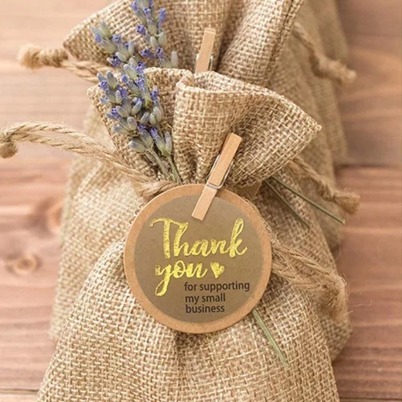 120 Kraft Thank You Stickers CLEARANCE - Picture 5 of 9